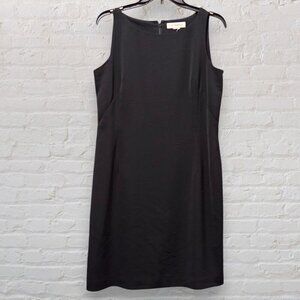 EDDIE BAUER Dress Classic Straight Black Stretch Knit Sleeveless Dress Womens L